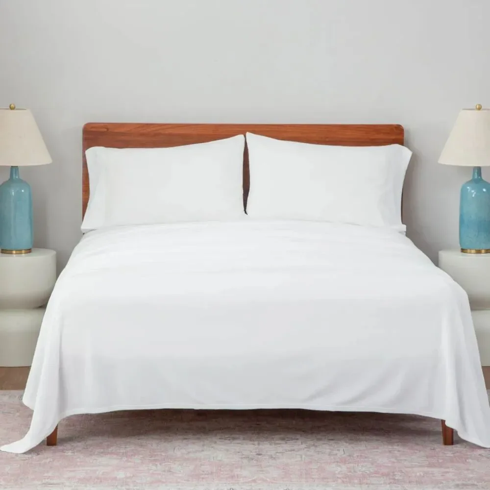 Berkshire Blanket Cal King All-Season Microfleece Top Sheet/Blanket White